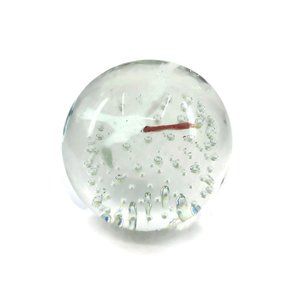 Vintage Gentile Controlled Bubble Art Glass Paperw